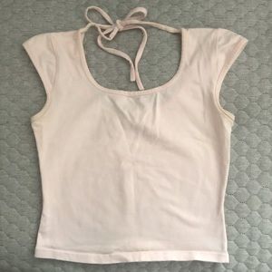 Vintage 90s Ribbed Crop Halter Top